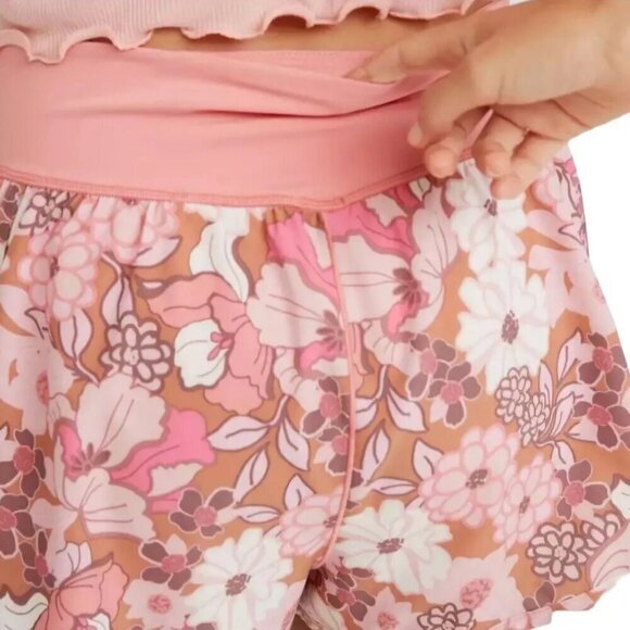 Aerie Offline Lot of 2 Real Me Shorts Apricot Wash Pink Floral Size L - Picture 8 of 16